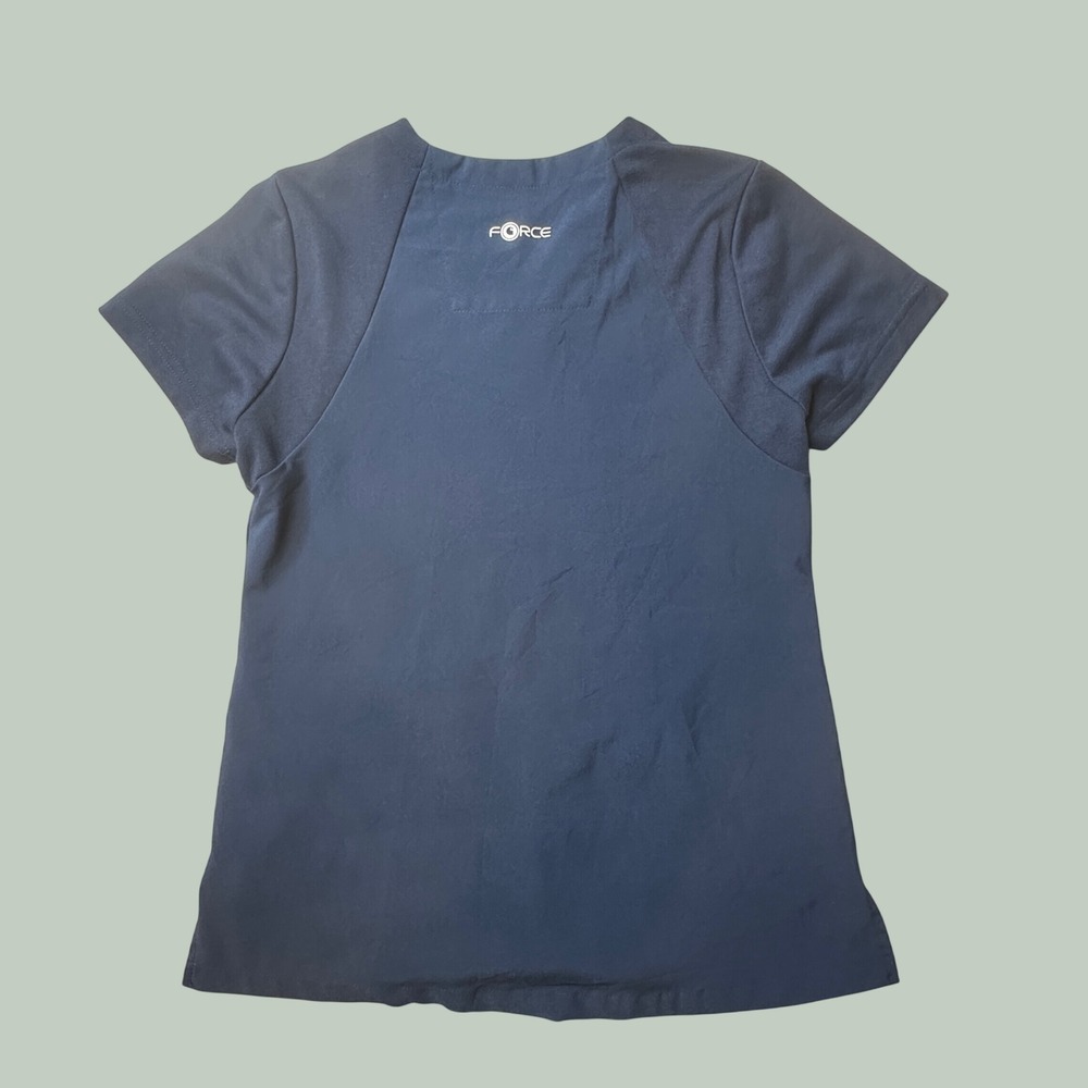 Carhartt Scrub Top Womens XS C13210 Force Modern Fit Navy Blue V-Neck Stretch - Picture 2 of 9